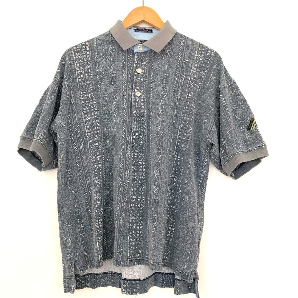 Guess - Short Sleeve Polo - Blue/Grey